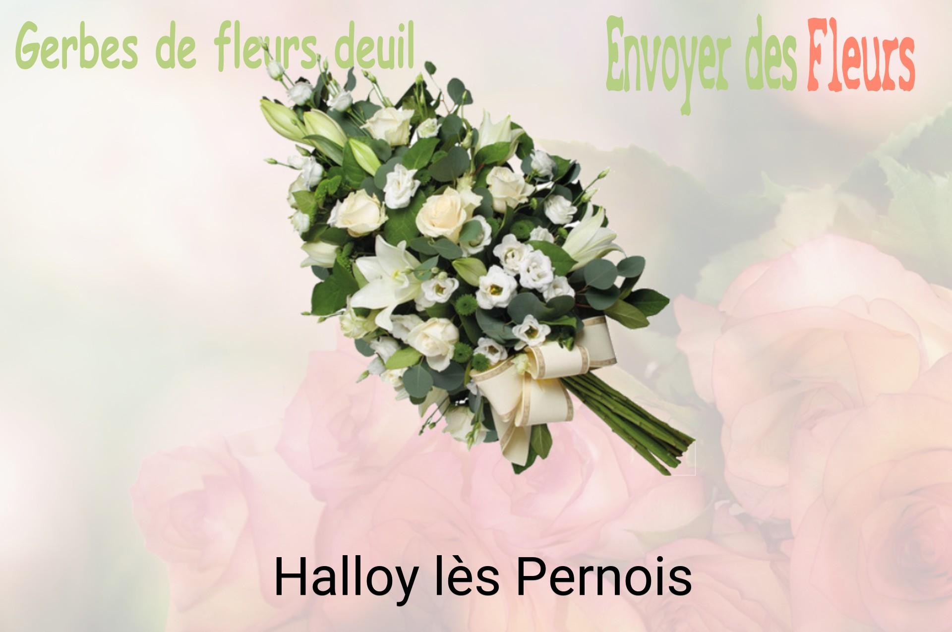 Gerbe de fleurs de deuil livrée à Halloy-lès-Pernois